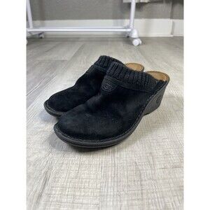 UGG Gael Women’s Size 8 Black Mule Clog Suede Shearling Shoes S/N 1934 G